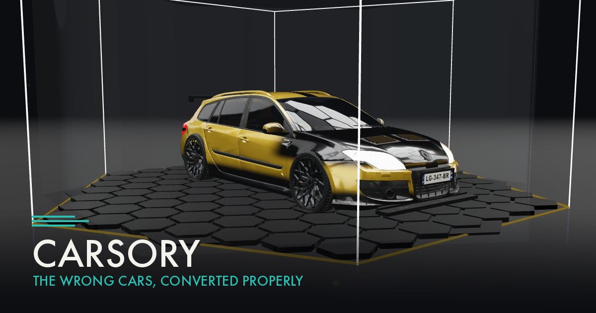 It converts a Renault Laguna & more cars to Mansory cars with specs